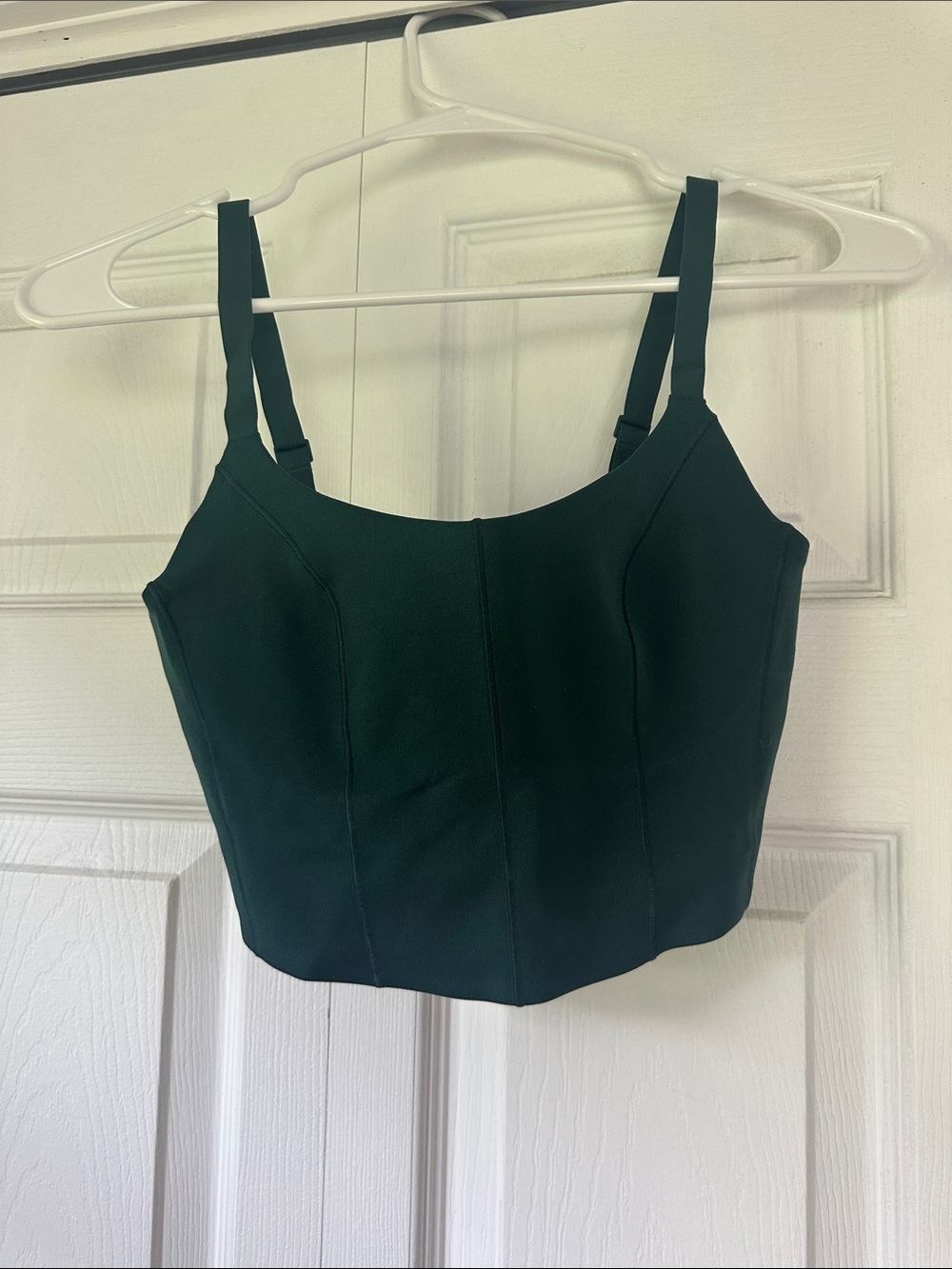 aerie Forest Green Cropped workout Top